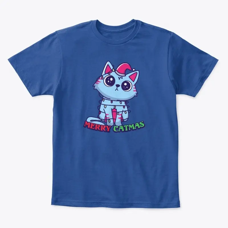 Christmas Cat Kids Tee